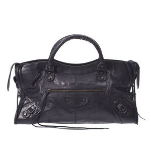 Balenciaga The Time Handbag Black Part Lambskin